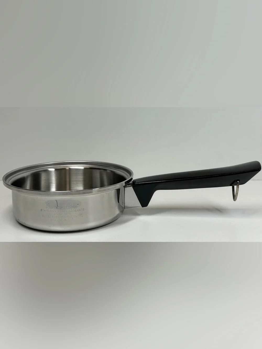 Vintage Duncan Hines Stainless Steel Cookware Pot 6 3/4” 3 Ply 18-8 Regal Ware